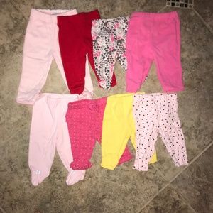 8 piece baby legging bundle, 3 months, gymboree